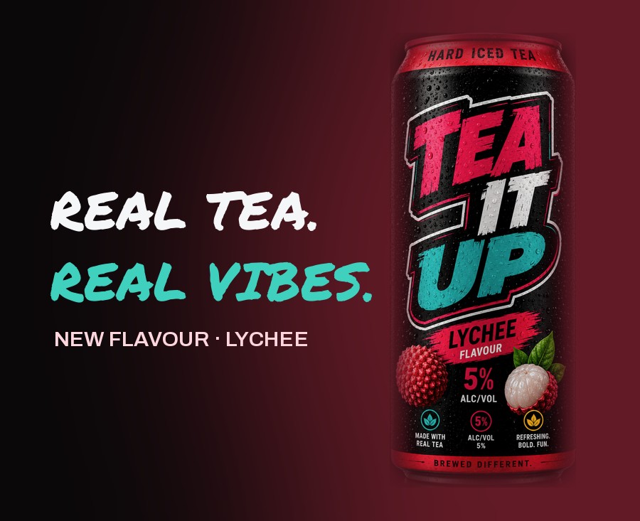Tea It Up cans at a party