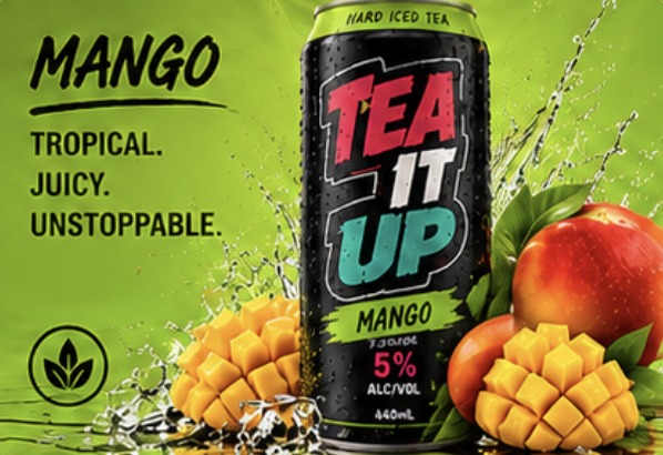Tea It Up Mango hard iced tea can